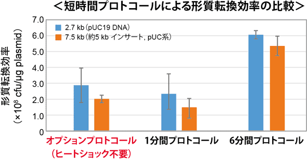 形質転換効率の比較